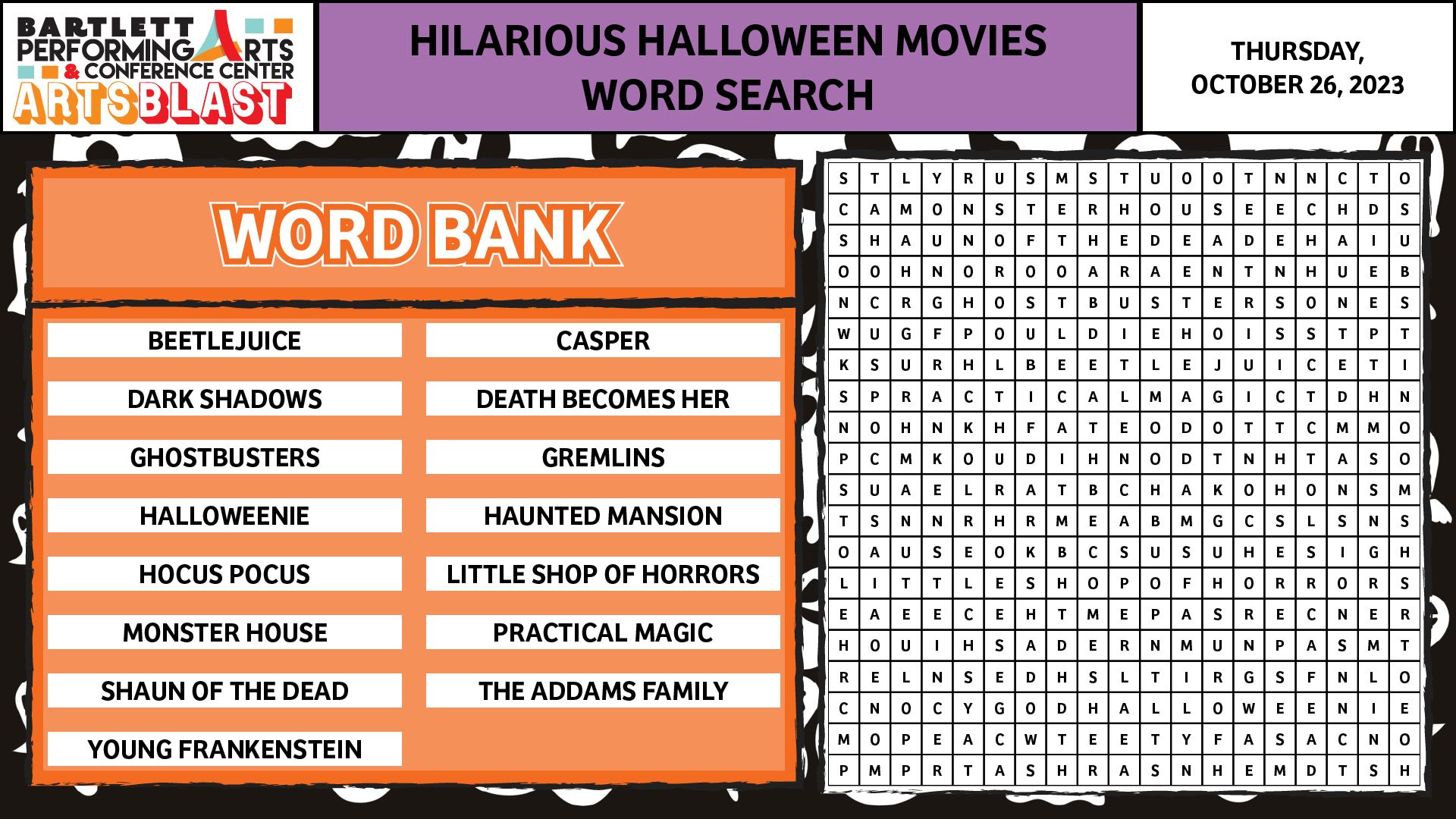 Halloween Word Search