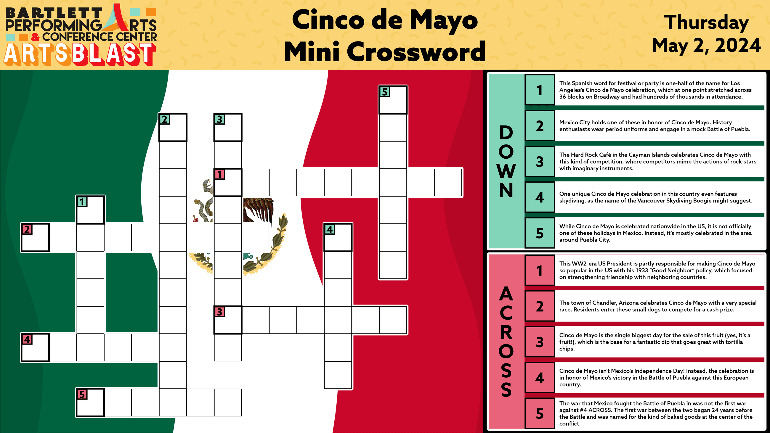 Cinco de Mayo Crossword