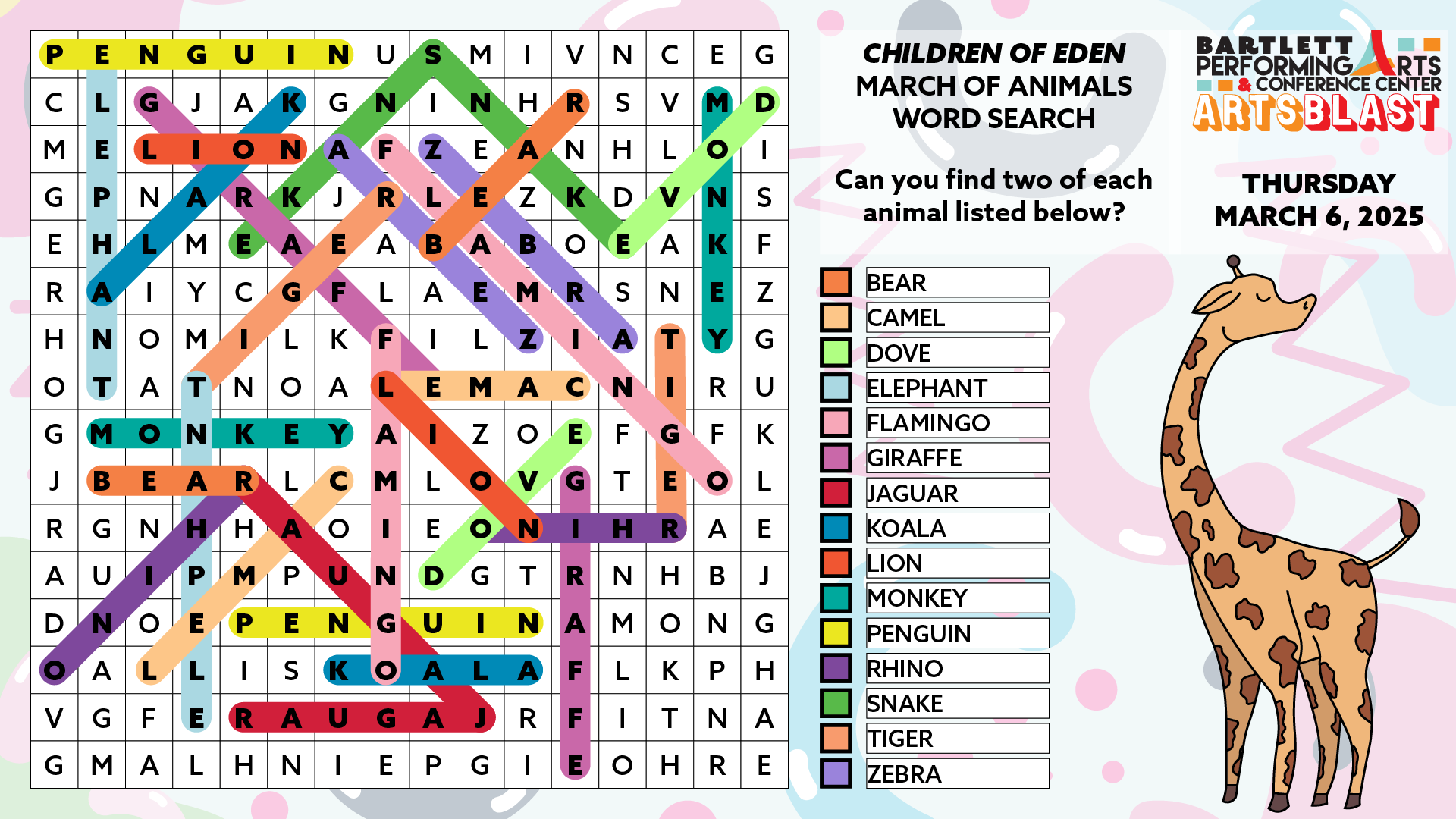 Find the Animals ANSWERS